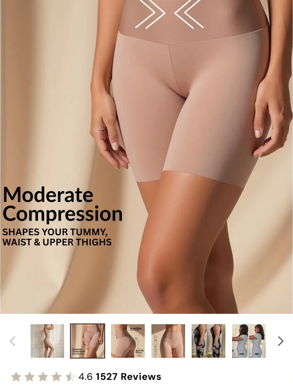 Bella tuck & lift seamless slip short - Picture 3 of 9